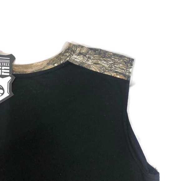 Brand new RealTree Muscle Shirt Black and Camo - Picture 4 of 6